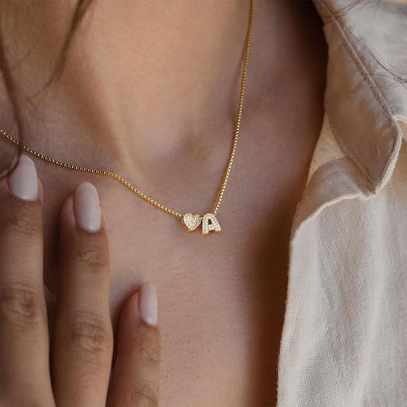Heart-shaped Necklace18K Gold Plated For Women