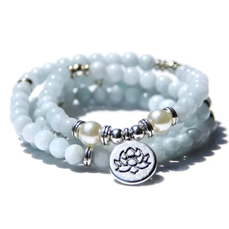 Amazon Stone Tiger Eye Stone Bracelet Necklace 108 Buddha Bead Lotus Bracelet